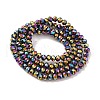 Electroplate Transparent Glass Beads Strands EGLA-A034-T4mm-UA-5