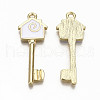 Alloy Enamel Pendants PALLOY-T075-40-NR-3