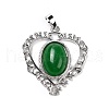 Natural Green Onyx Agate Pendants G-I322-04P-07-2