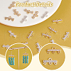   24Pcs 2 Colors Alloy Micro Pave Clear Cubic Zirconia Chandelier Component Links FIND-PH0021-03-4