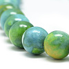 Synthetic Ocean White Jade Beads Strands G-S254-6mm-C01-4
