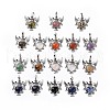 Natural & Synthetic Mixed Gemstone Pendants G-P496-04P-1