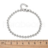 304 Stainless Steel Triangle Link Chain Bracelets for Women BJEW-F488-23P-4