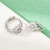 Brass Micro Pave Cubic Zirconia Hoop Earrings EJEW-S277-07P-A-1