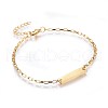 Ion Plating(IP) 304 Stainless Steel ID Bracelets BJEW-L637-07-G-1