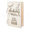 SUPERDANT 1 Set Wooden 2-Ring Loose Leaf Binder Postcard Phote Album Cover DIY-SD0001-02C-1