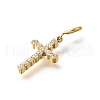 Cross 304 Stainless Steel Crystal Rhinestone Pendant Decorations STAS-H202-51G-2