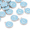 Platinum Plated Alloy Enamel Charms ENAM-S118-04C-P-4