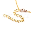 Minimalist Lotus Alloy Pendant Necklace for Women NJEW-I113-03G-4