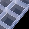 Transparent Plastic Bead Containers X1-CON-YW0001-13-4