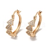 Brass Micro Pave Cubic Zirconia Hoop Earrings EJEW-M238-80KCG-1