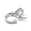 Brass Micro Pave Clear Cubic Zirconia Twister Clasps KK-Q772-14P-3