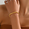 Modern Brass Round Beaded Bracelets for Women NX7998-1