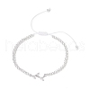 Brass Clear Cubic Zirconia Branch Link Bracelets BJEW-JB11897-2