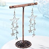 304 Stainless Steel Star Dangle Earrings EJEW-TA00624-1