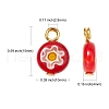Handmade Millefiori Glass Pendants PALLOY-CJ00001-2