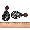 Teardrop Leather Pendants FIND-N007-02B-03-3