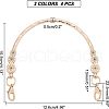 SUPERFINDINGS 4Pcs 2 Colors Iron Bag Handle FIND-FH0001-97-4