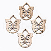 Unfinished Hollow Wood Big Pendants WOOD-N006-127-1