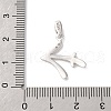 925 Sterling Silver Micro Pave Clear Cubic Zirconia Pendants STER-H117-01P-09-3