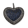 Brass Micro Pave Cubic Zirconia Pendants KK-U076-22EB-2