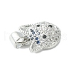 Brass Micro Pave Cubic Zirconia Charms ZIRC-F138-06P-2