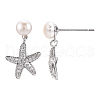 Natural Pearl Stud Earrings PEAR-N020-05T-2