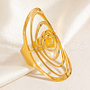 304 Stainless Steel Adjustable Cuff Rings RJEW-D319-03G-1