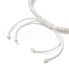 Mother's Day Jewellery Flat Round Natural Pearl & Polyester Cord Braided Bracelets BJEW-JB10422-4