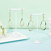BENECREAT 16Pcs 4 Style Brass Cubic Zirconia Earring Hooks KK-BC0007-86-5