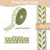 Polyester Leaf Jacquard Ribbon OCOR-WH0101-67A-2