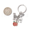 4Pcs Tibetan Style Alloy Keychains KEYC-JKC01250-5