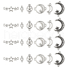  36Pcs 6 Styles Tibetan Style Zinc Alloy Connector Charms FIND-TA0002-96-3