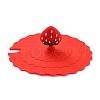Strawberry Food Grade Silicone Cup Cover Lid AJEW-G031-02A-1