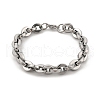 304 Stainless Steel Oval Link Chain Bracelets for Women Men BJEW-F488-62P-4