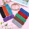 Gorgecraft 30Pcs 10 Colors Polyester Crochet Elastic Headbands OHAR-GF0001-33B-4