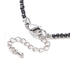 Natural Black Spinel Beaded Bracelets BJEW-JB09390-02-3