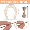 Horseshoe Wood Pendant Decorations WOOD-WH034-90-2