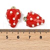 Brass Enamel Pendants KK-R224-06G-3