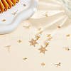 Beebeecraft 10Pcs Star Shape Brass Cubic Zirconia Stud Earring Findings KK-BBC0012-69-4