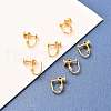 Brass Clip-on Earring Findings KK-F824-021G-3
