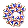 Handmade Lampwork Enamel Beads Heart with Fruit LAMP-V001-06E-2