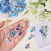 60Pcs 5 Styles Tibetan Style Alloy Butterfly Bead & ABS Plastic Pearl & Glass Pendants PALLOY-CA00016-3