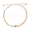 Bohemian Glass Seed Beaded Braided Bead Bracelets EZ3029-6-1
