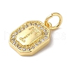 Real 18K Gold Plated Brass Micro Pave Clear Cubic Zirconia Pendants KK-L216-002G-T-2