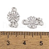 Brass Micro Pave Clear Cubic Zirconia Charms KK-L212-18P-3