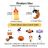 20Pcs 10 Styles Halloween Theme Opaque Resin Pendants RESI-YW0001-86-2