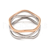 Ion Plating(IP) 304 Stainless Steel Wave Finger Rings for Women RJEW-S414-10B-P-2
