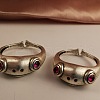 Frog Alloy Natural  Red Corundum Cuff Rings FS-WGCE30D-07-1