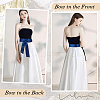Satin Cloth Ribbon Wrap Around Chain Belt AJEW-WH0314-198A-5